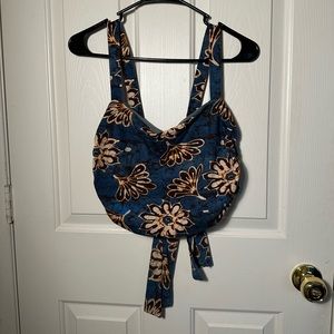 Free People cropped top with tie back